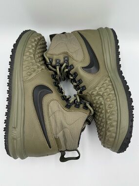 Nike Lunar Force 1 Duckboot, Men’s sz 8.5, Medium Olive Green/Black, 916682-202